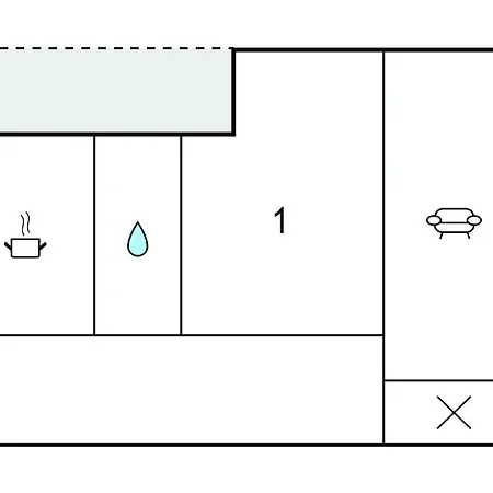 1 Bedroom Awesome In 아파트 렉코